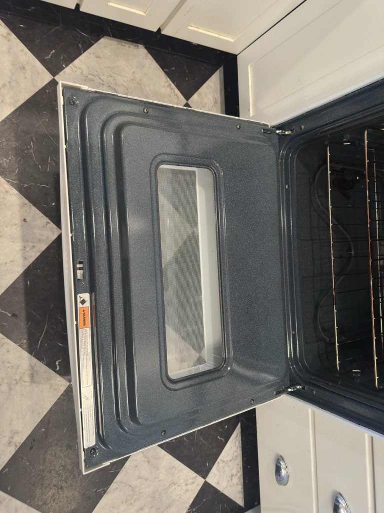 Clean oven interior after deep cleaning